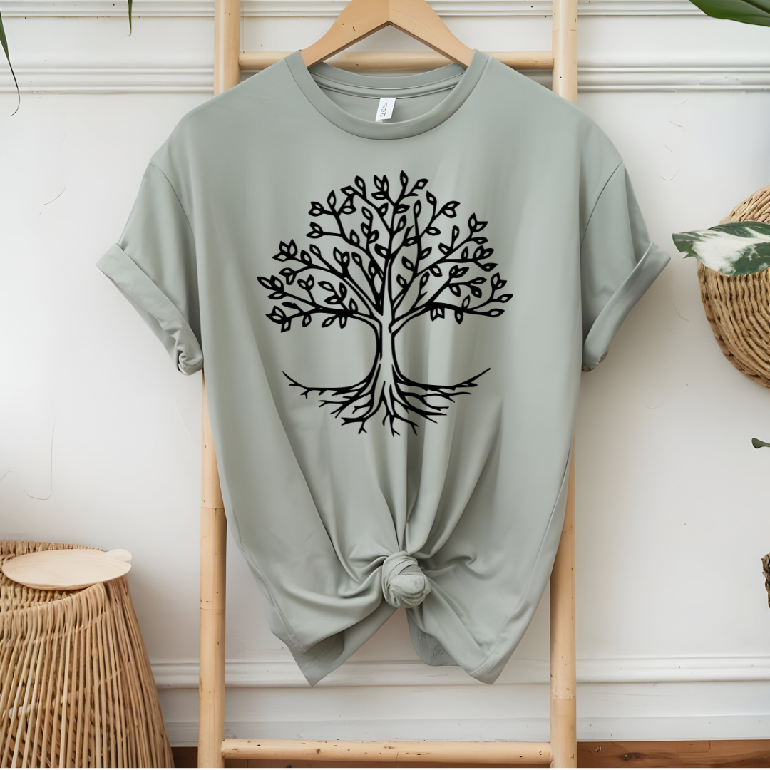 Minimal Line Art Tree T-Shirt