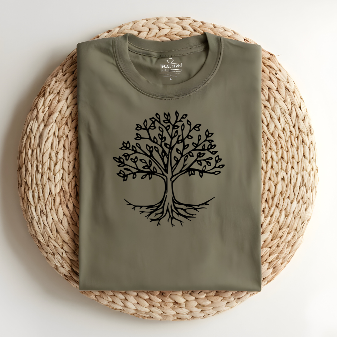 Minimal Line Art Tree T-Shirt