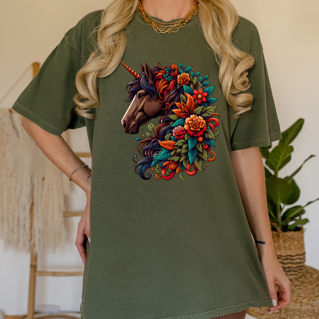 Floral horse/ Majestic Floral Horse T-Shirt