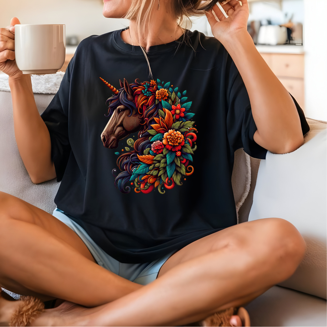 Floral horse/ Majestic Floral Horse T-Shirt