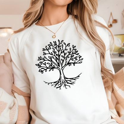 Minimal Line Art Tree T-Shirt