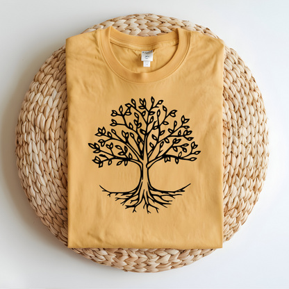 Minimal Line Art Tree T-Shirt