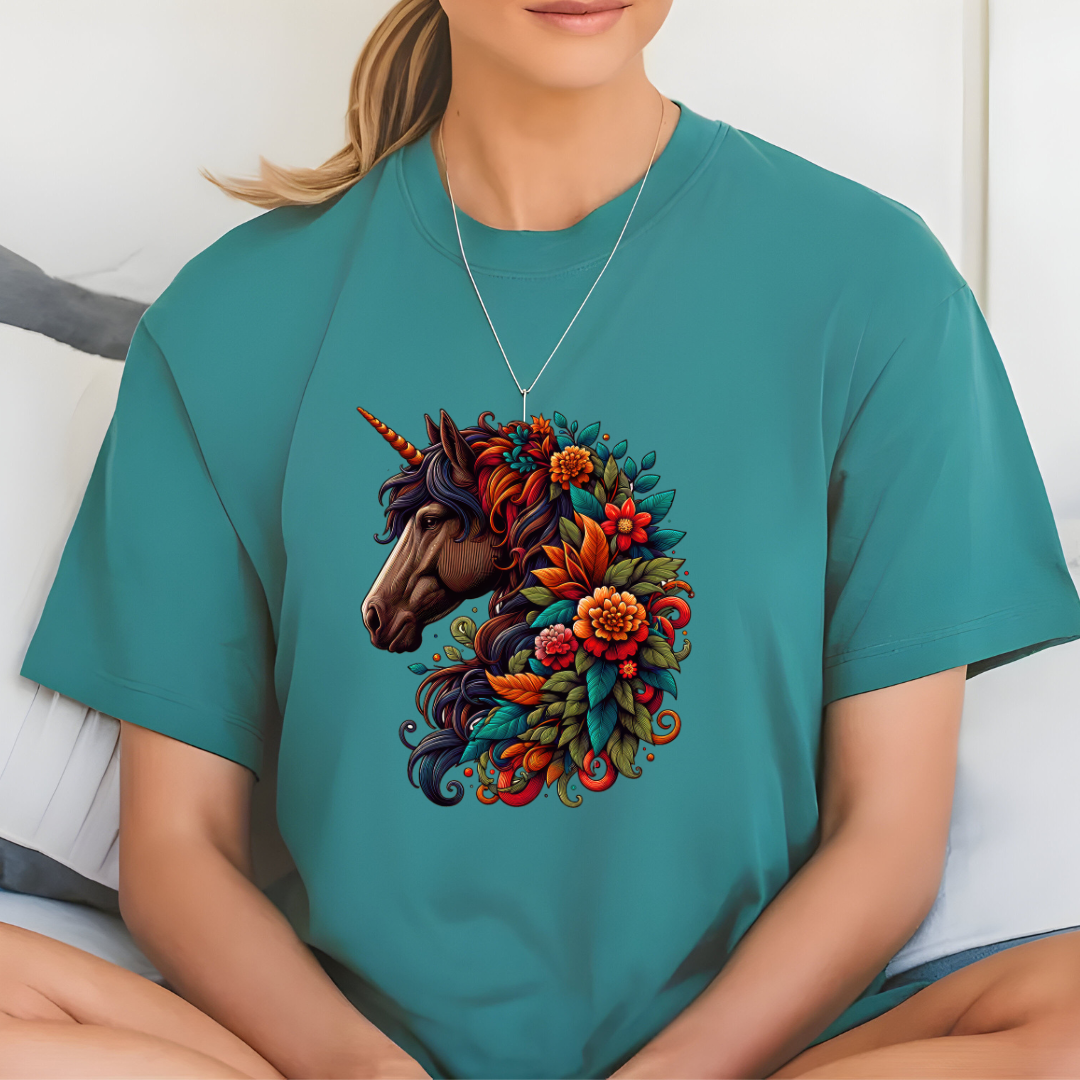 Floral horse/ Majestic Floral Horse T-Shirt